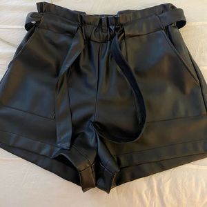 Faux Leather Shorts